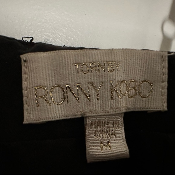 NWT Torn by Ronny Kobo Lindsay Black Sequin Bow Mini Dress - Picture 3 of 5